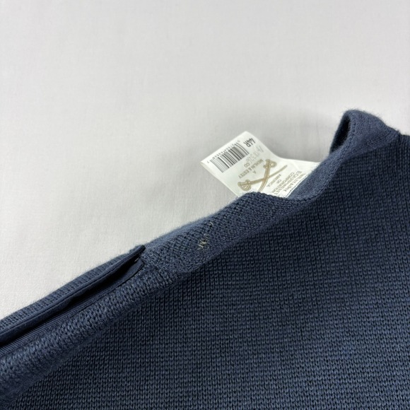 Mehlin Estey Military Equipment Sweater Mens 44R Blue Wool Blend Cardigan - Picture 10 of 11